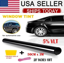 Nano Ceramic Window Tint Film Roll 5% VLT for Home, Office, Car, Truck*//