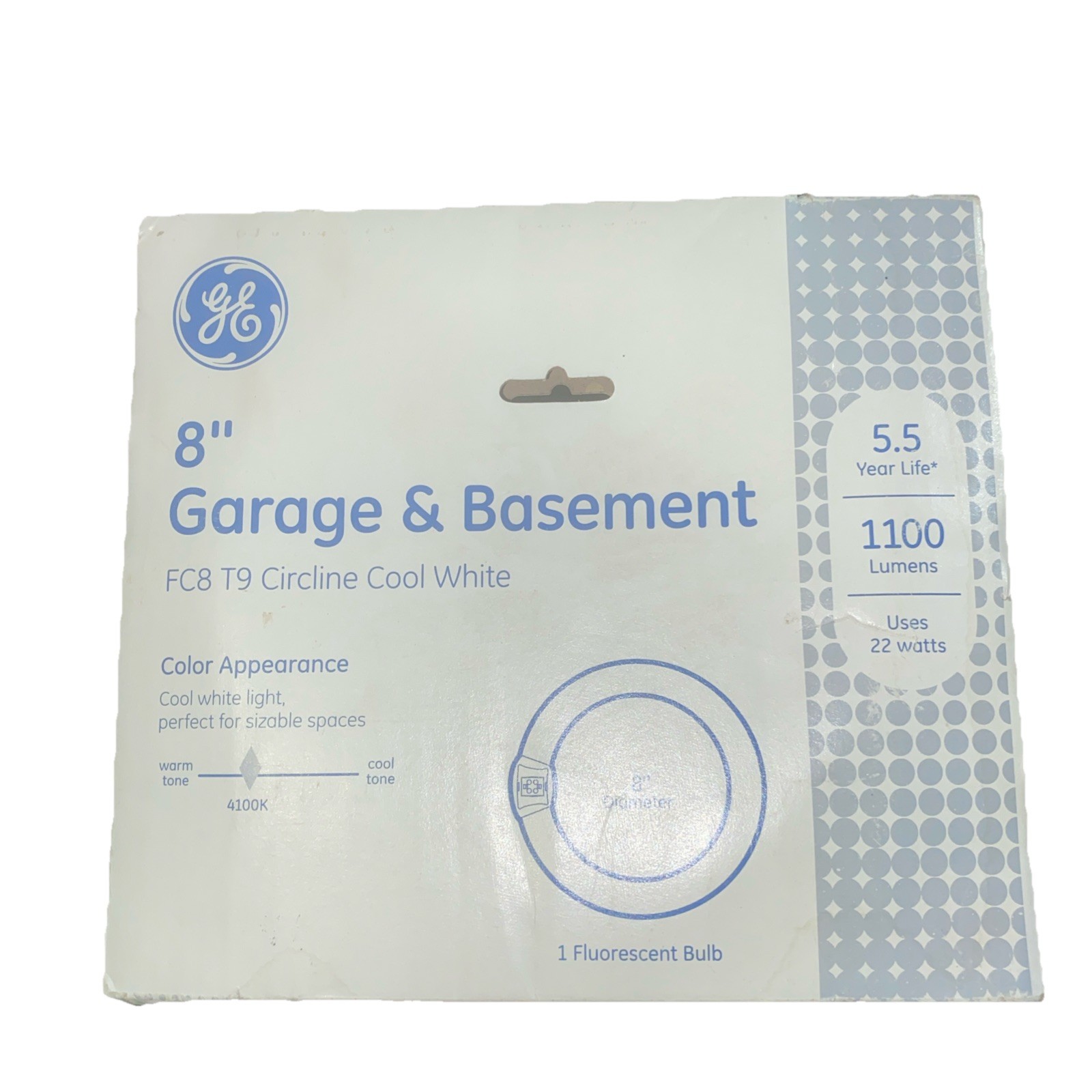 GE 8 Inch 22 Watt Circline T9 Fluorescent Lamp - Cool White - FC8T9/CW