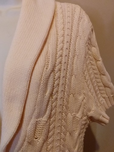 Lauren Ralph Lauren Damen Große L Pullover Kurzarm Zopfmuster Baby Rosa - Bild 2 von 16