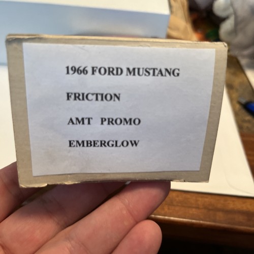1966 Ford Mustang Plastic Promo Friction Model By AMT 1/25 Scale Emberglow Color - Picture 12 of 13