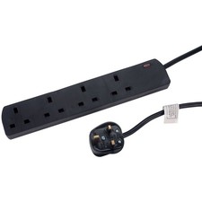 Image of Mercury UK 4-Gang Extension Lead Black 5.0m