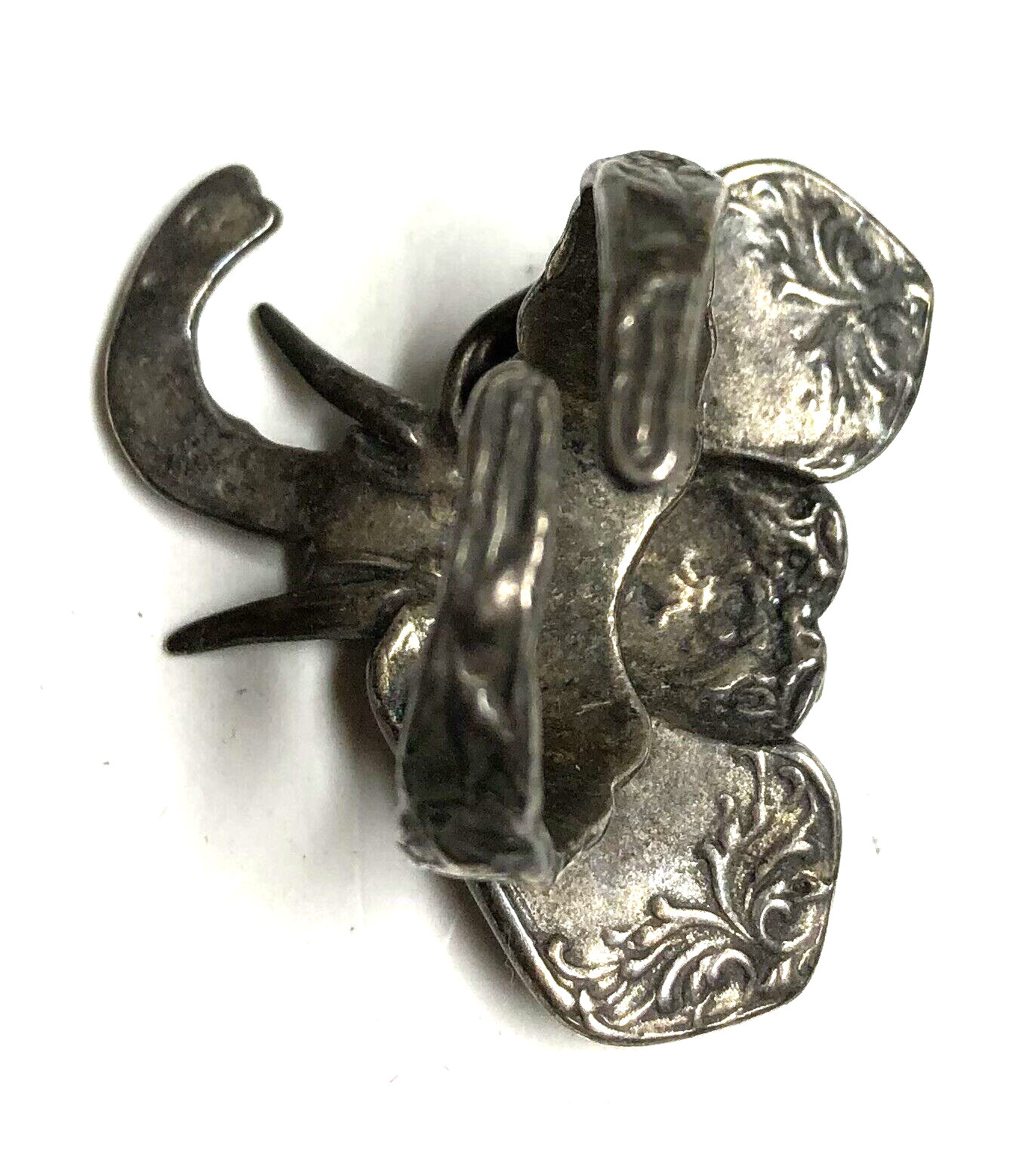 Artisan ELEPHANT Ring - Made from Flatware - image 2