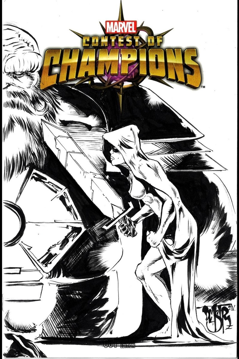 Contest Of Champions #1 (2015) Marvel Sketch Variant Comic W