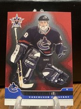 2001-02 Vanguard Canucks Hockey Card #95 Dan Cloutier