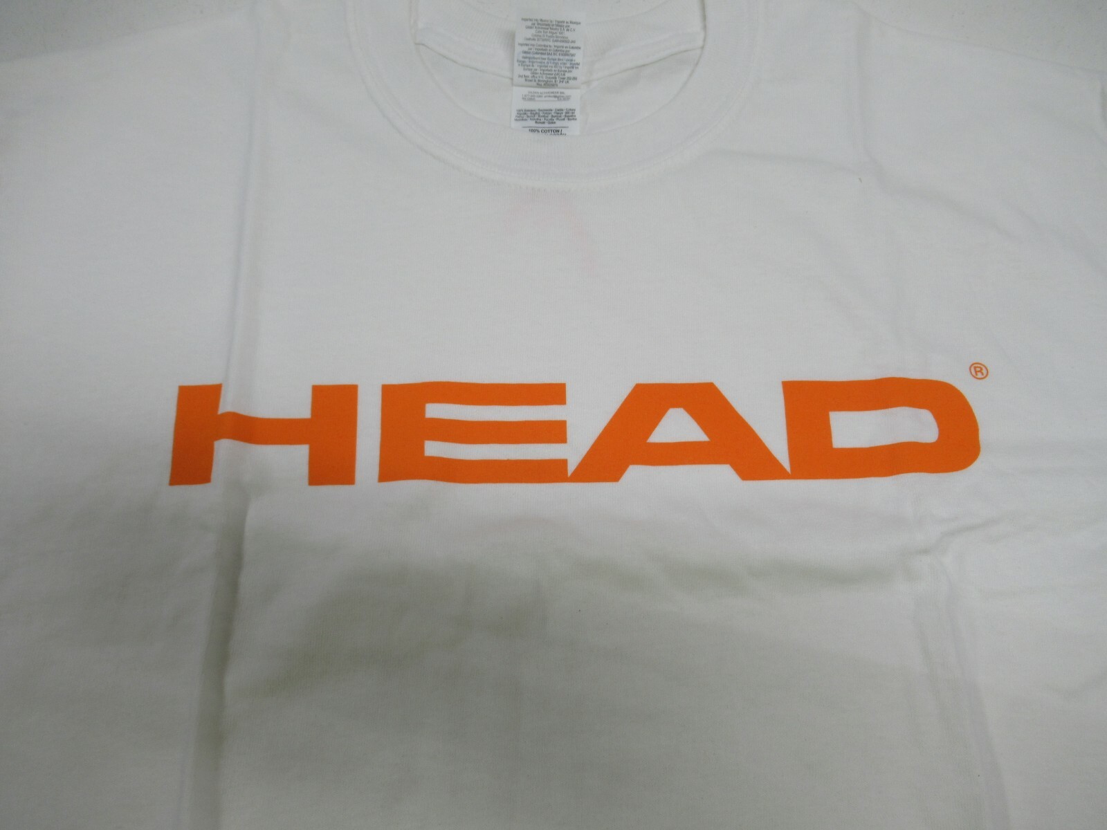 NWT HEAD RACQUET SPORTS "LOGO" TSHIRT 100 COTTON (WHITE) CHOOSE SIZE