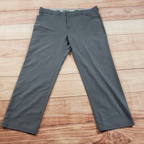 Adidas Pants Mens 40x30 Gray Straight Outdoor Golf Golfer Golfing Slacks Adult
