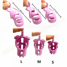 Male Chastity Cage Chastity Device Lightweight Resin with Locks Rings