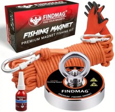 Super Strong Fishing Magnets Kit, 500 LBS Pulling Force Magnet Fishing Kit, Diam