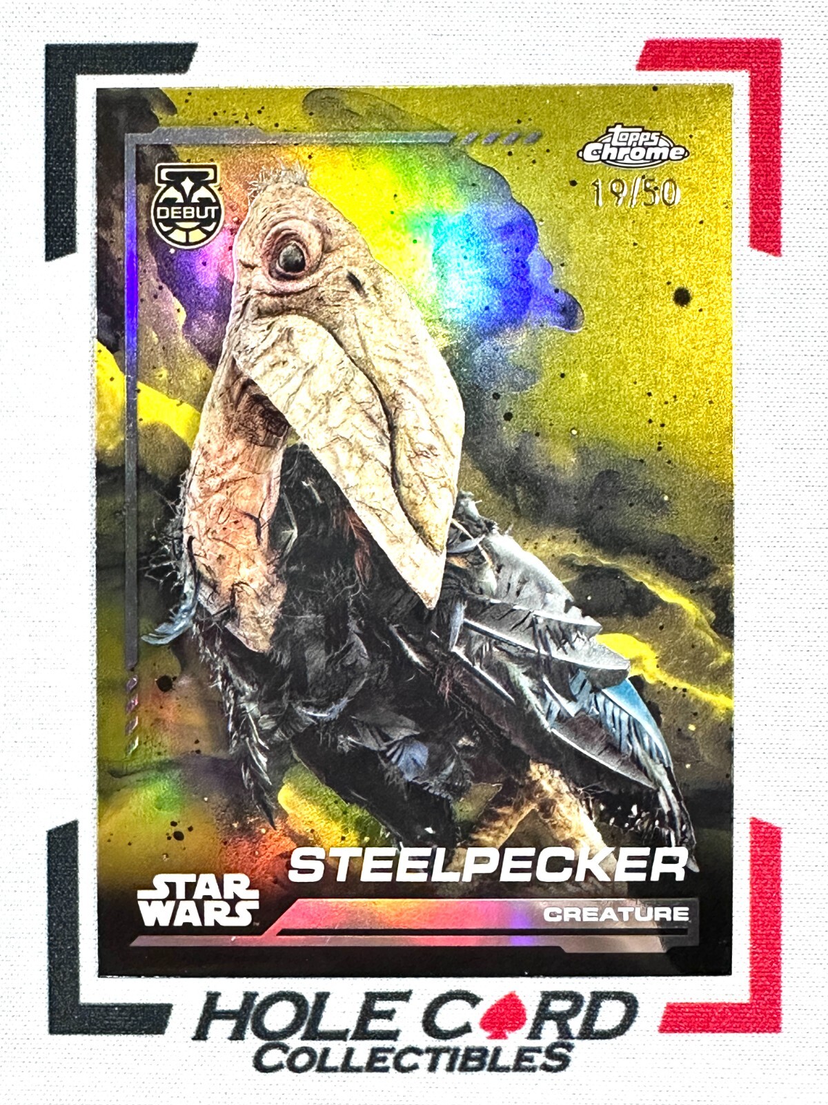 STEELPECKER 2024 Topps Chrome Star Wars Debut #94 Gold Refractor 19/50