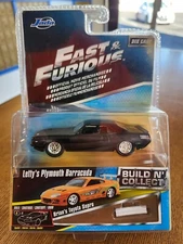 2017 Jada Toys Fast & Furious Letty's Plymouth Barracuda in black w/RR