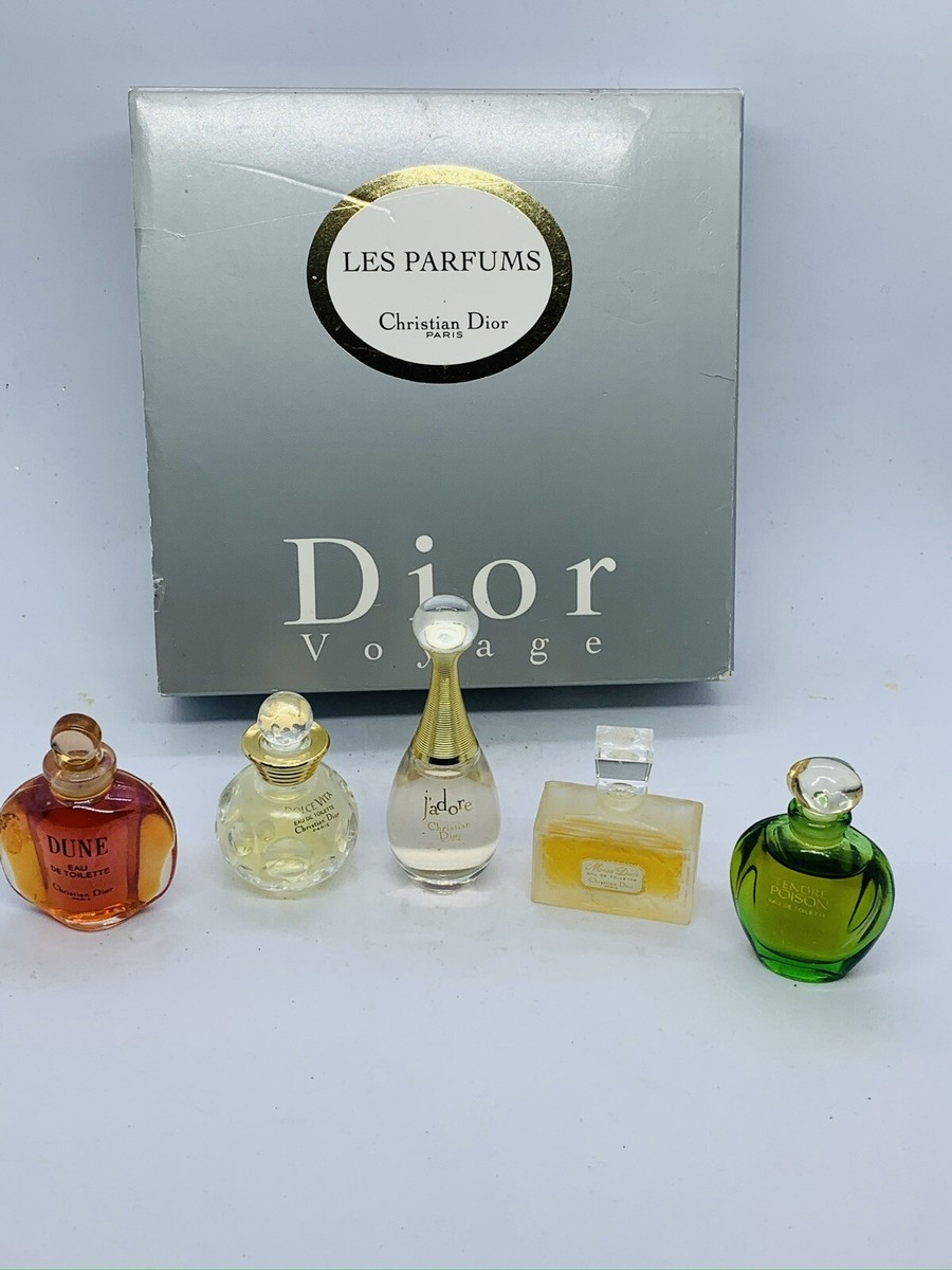 Dior voyage ミニ香水 5種 800 Dior Voyage 5 X 5ml Miniature Set Tendre, Miss Dior, Jadore, Dune