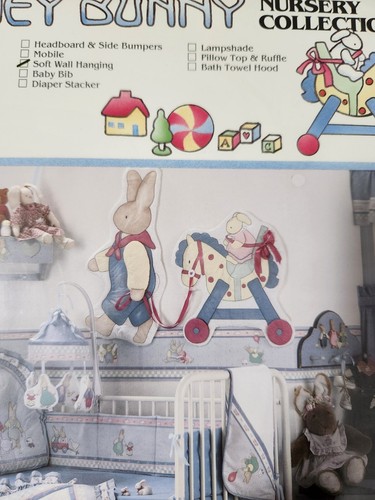 Vintage Daisy Kingdom Honey Bunny Nursery Collection Soft Wall Hanging 1988 New - Picture 6 of 6