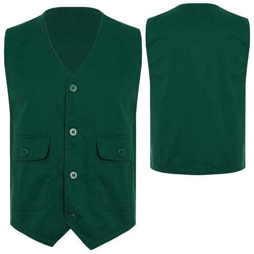 Unisex Kids Uniform Team Waistcoat Service Vest Girls Boys Volunteer Button S-M - Picture 15 of 57
