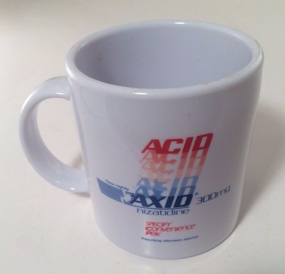 Axid Pharma Drug Rep Plastic Coffee Mug / Tea Cup - Doctor Nurse RARE
