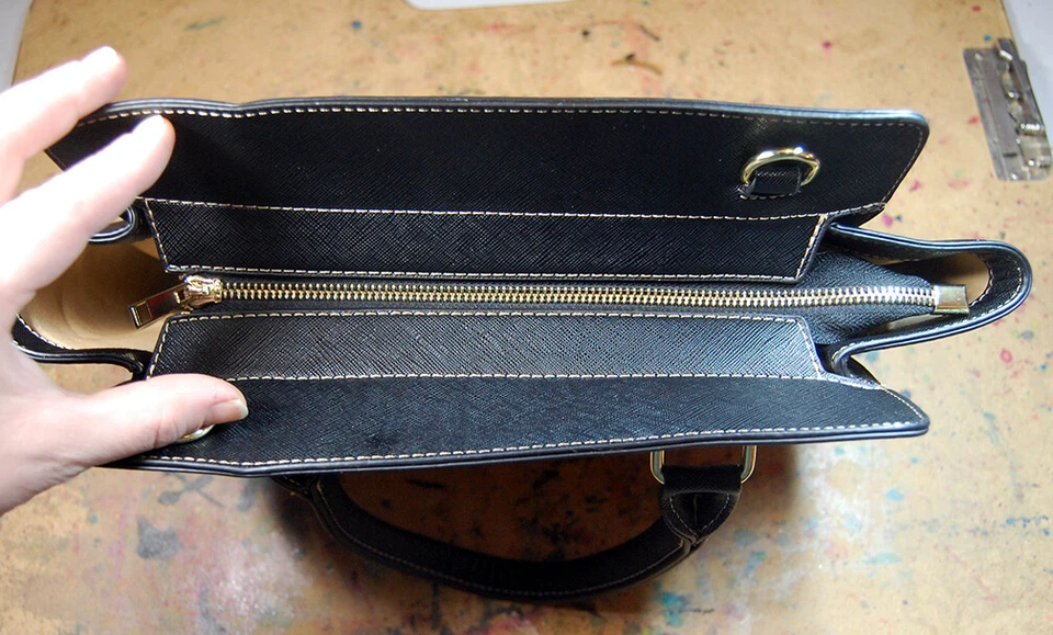 Large Studded Shoulder Purse | Betrayal Day of the Dead Sugar Skull Tattoo - Image 3 of 4