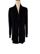 Maison Cashmere Italy Open Front Cashmere Cardigan Sweater Blue Measures 40” XL