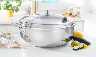 P.H. Vida Sana 5-Ply Stainless Steel Cookware 20-Qt. Deep