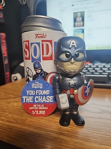 Funko Pop Soda EXCLUSIVE CAPTAIN AMERICA Avengers Endgame RARE CHASE 1 of 3300