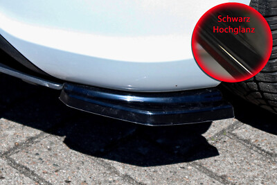 Heckansatz Seitenteile aus ABS für VW Scirocco 3 mit R-Line FL Schwarz Glanz