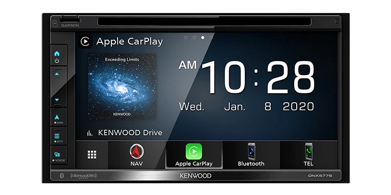 Kenwood DNX577S 6.8" Navigation AM FM  DVD CarPlay Android Auto CMOS-230 Camera - Image 4 of 4