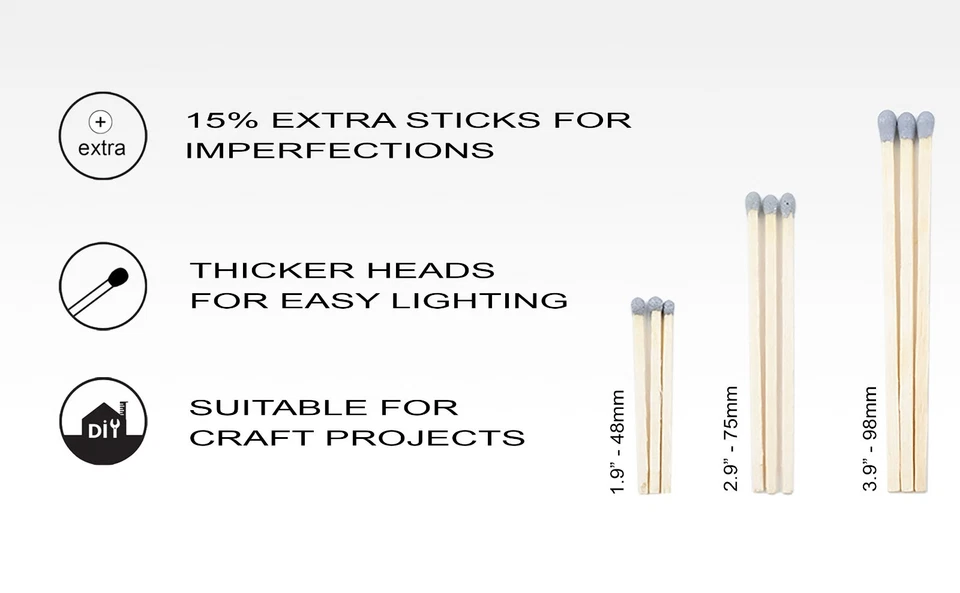 Pequeños fósforos de madera de 4 pulgadas para decoración del hogar regalos de boda - azul Foto 3 de 4