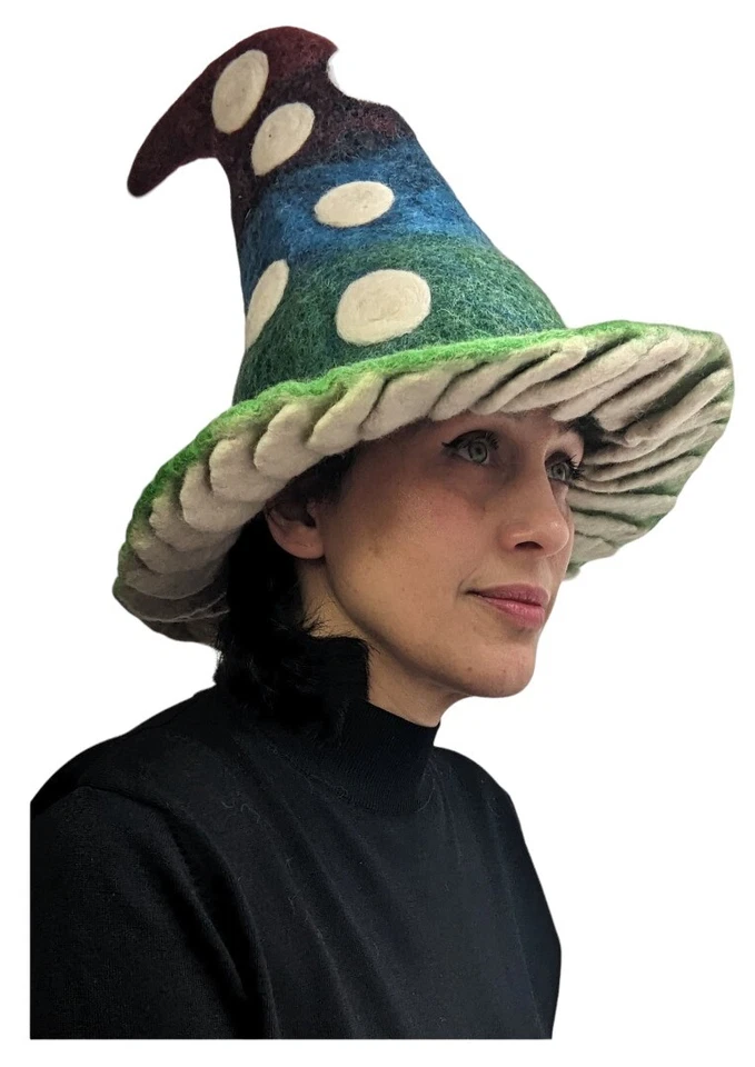 Cappello Da Magia Di Strega Polkadot Per Festival Costume Divertente - Immagine 4 di 4