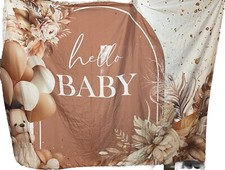 Boho Baby Shower Backdrop 5ftH, 7ftW