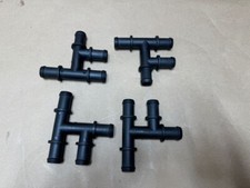 4 Pack Lot USA Made 3/4" 4 Way Tube Heater Core Coolant Connector Hose Line