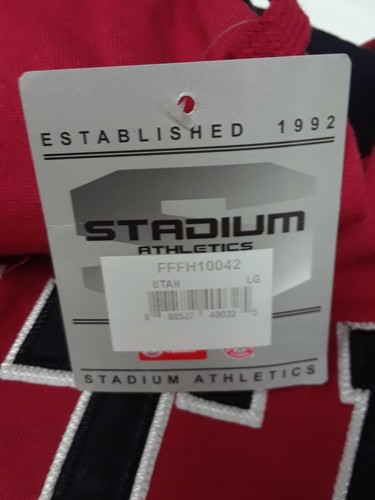 Women Stadium Athletics UTAH UTES Embroidered RED Hoodie sweatshirt LARGE *New - Picture 4 of 5