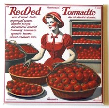 Woman with Tomatoes FRIDGE MAGNET "style B"