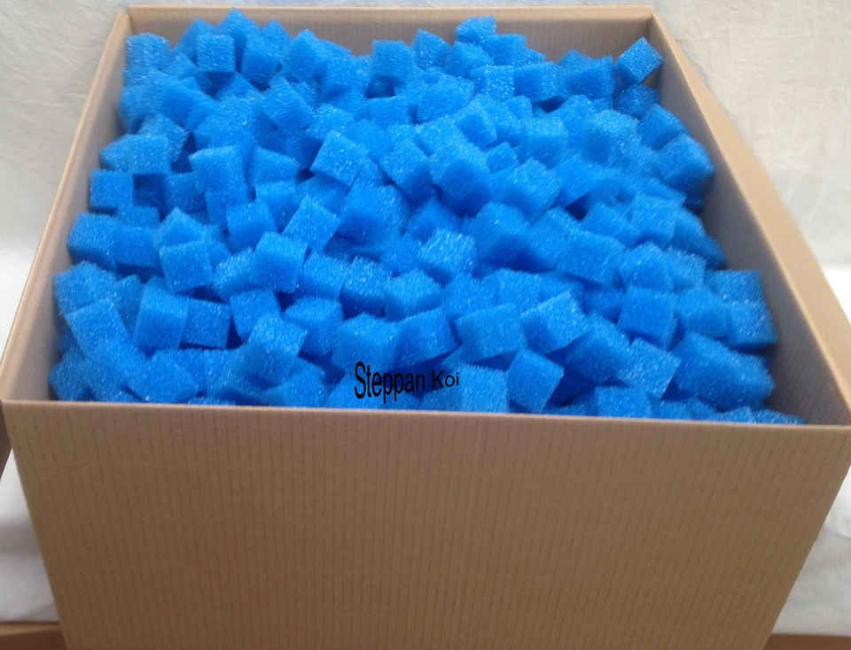 STEPPAN® Filterschaum Würfel 3 x 3 x 3 cm 10 - 200 Liter Filtermedium PPI 10 Koiteich Bio