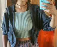 Zip Up Crop Hoodie Jacket Coat Pockets