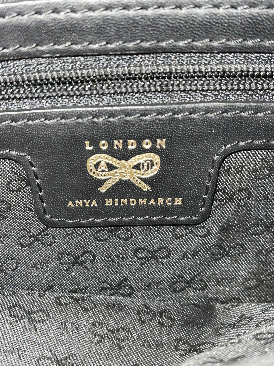関税・送料込【Anya Hindmarch】SALE!レザー 柄 スリッポン ANYA HINDMARCH I AM A PLASTIC 黒 未使用