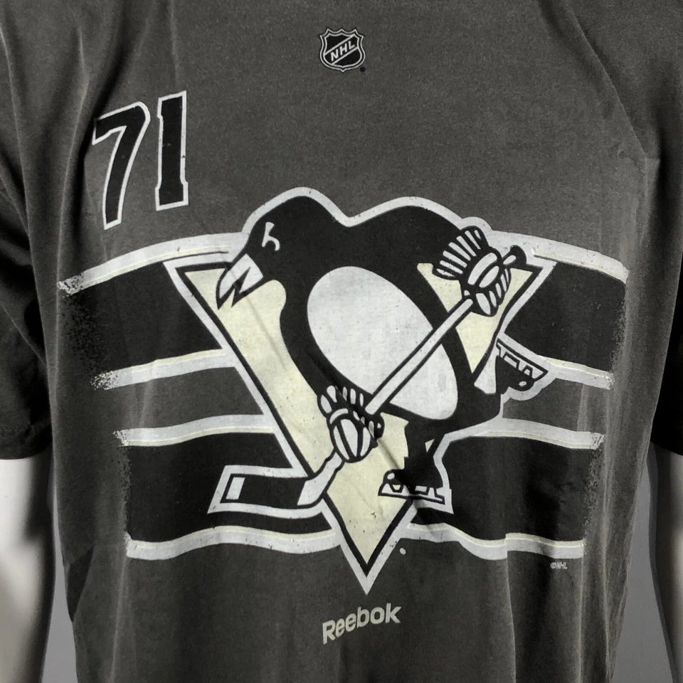 Camiseta Pittsburgh Penguins #71 Evgeni Malkin Ice Cutter Pigment Dye (2 tallas) Foto 3 de 4