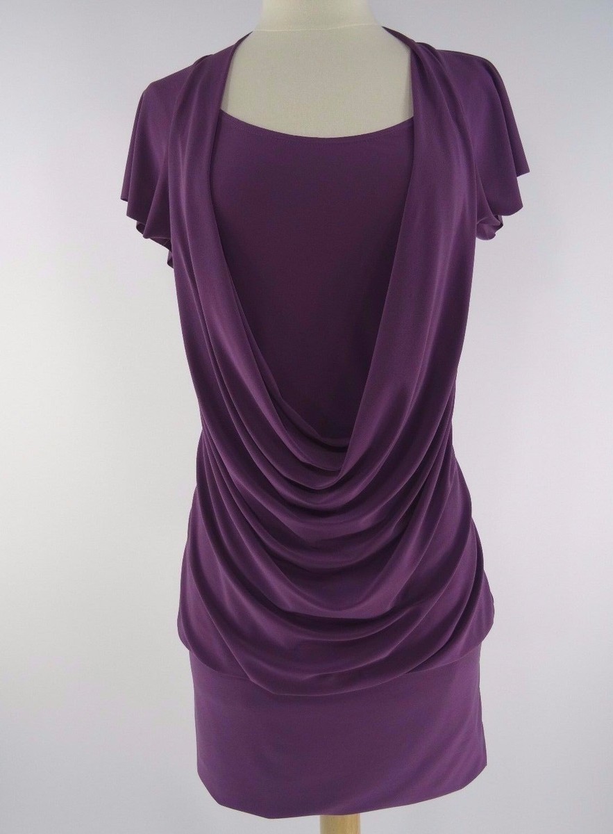 purple stretch dress Ladivine KV1120 Dress Off The Shoulder Stretch Spandex Fitted Dress Red / 8