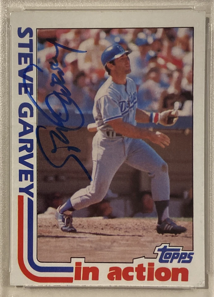 1982 Topps Steve Garvey Signed In Action Baseball Card PSA/DNA Certified Auto - Image 3 of 3