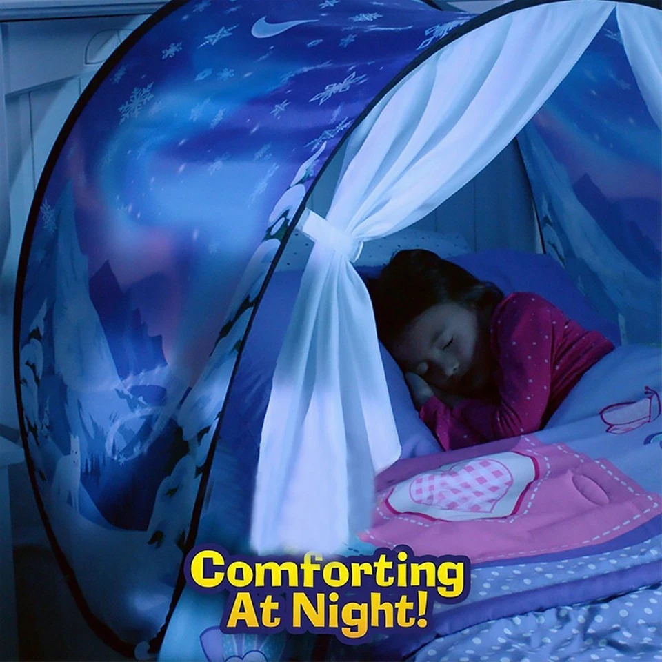 Fancy Dream Tents Kid Child Unicorn Space Foldable Tent Indoor Bed House Tent CT - image 4 of 4