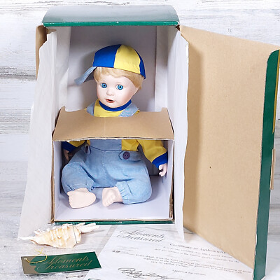 Moments Treasured Porcelain Doll Jonathan Hand Crafted Vicky Wang COA Limited Ed