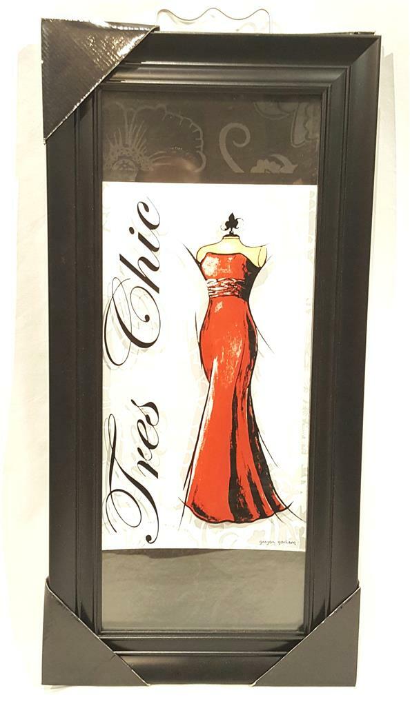 New Tres Chic Red Gown 3D Glass Fashion Framed Wall Art - NWT - Great Gift | eBay New Tres Chic Red Gown 3D Glass Fashion Framed Wall Art - NWT - Great Gift | eBay