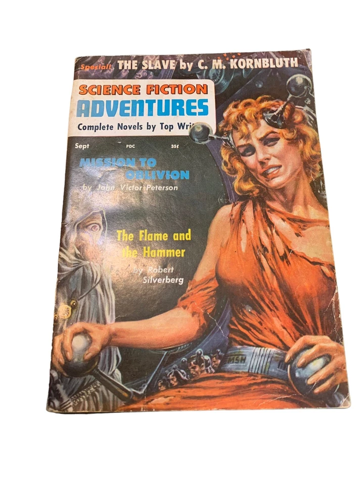 Science Fiction Adventures Magazine lot 2 C.M. Kornbluth The Slave  1957 Future Foto 3 de 4