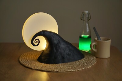 Nightmare Before Christmas Lamp - Spiral Hill Desk Lamp - HAND MADE TO ORDER