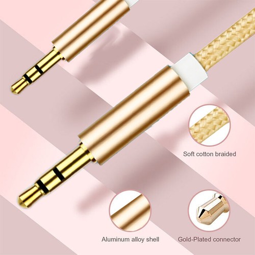 Aux Cable Audio Lead 3.5mm Jack to Jack Stereo Male for Car PC Phone 1m to 3m - Picture 3 of 12