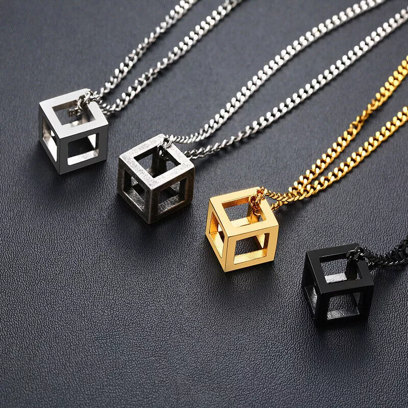 Square charm deals necklace