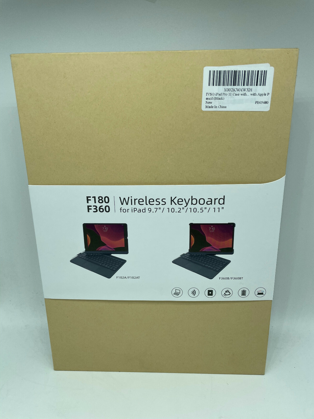 New IVSO iPad Pro 11 Case F360BT Backlit - Black