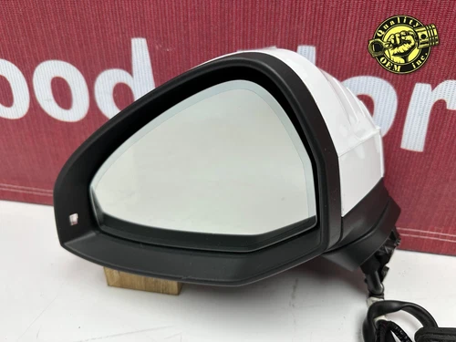 2020-2025 AUDI A4 S4  LEFT SIDE DOOR REAR VIEW MIRROR W/O BLIND SPOT (WHITE) OEM