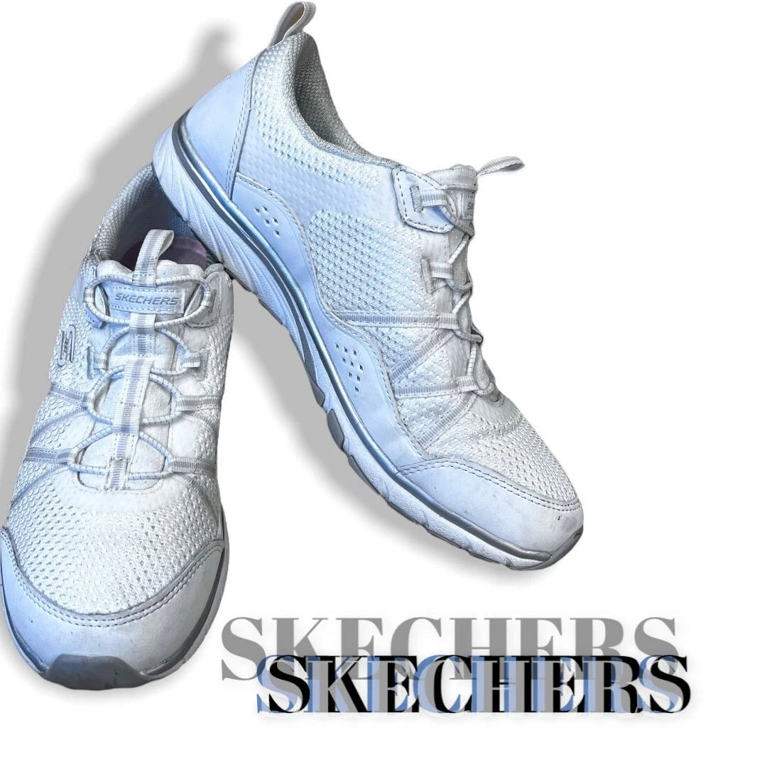 Skechers Women&#039;s Sport Active Gratis Sneakers 104282 White Gray Size | eBay