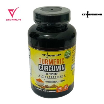 KEY NUTRITION TURMERIC CURCUMIN 1500MG 120 VCAPS 60 SERVINGS