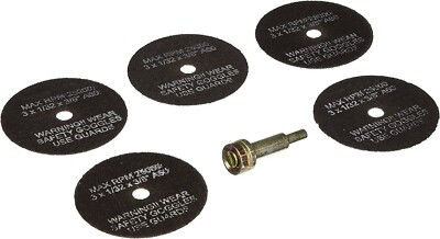 S & G Tool-Aid 94980 5pc Cut-Off Wheels (3'' x 1/32'') w/ Arbor