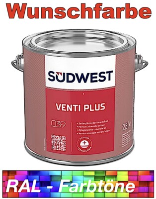 Südwest Venti Plus ''WUNSCHFARBE''  - für Holz + Kunststoff Fenster Türen
