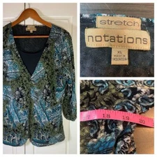 Notations Whimsigoth Top Womens XL Stretch Office Church Comfort Fairy Grunge